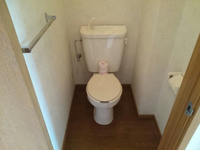 落ち着いた色調のトイレです