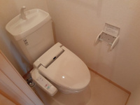 落ち着いた色調のトイレです