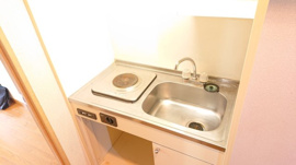 部屋により2口コンロの場合があります。