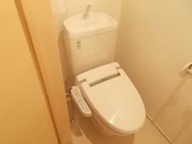 落ち着いた色調のトイレです