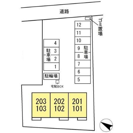 ボヌールＣの区画図