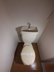 落ち着いた色調のトイレです