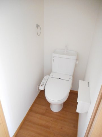 落ち着いた色調のトイレです