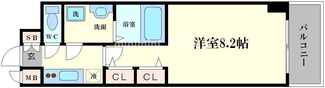 セオリー梅田ドムスの間取り