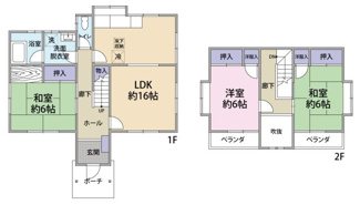 【間取り】 | 廿日市市地御前北三丁目　戸建 | 使い勝手の良い3LDK住宅