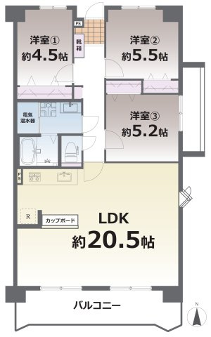 シュリアン熊本南の間取り