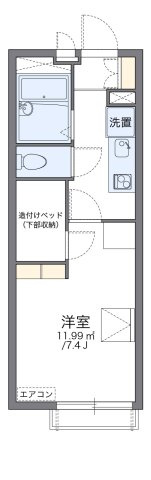レオパレス与野アムールの間取り|代表的な間取のため実際の間取とは異なる場合があります
