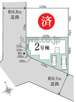 【新築分譲住宅】ふじみ野市元福岡2丁目の区画図
