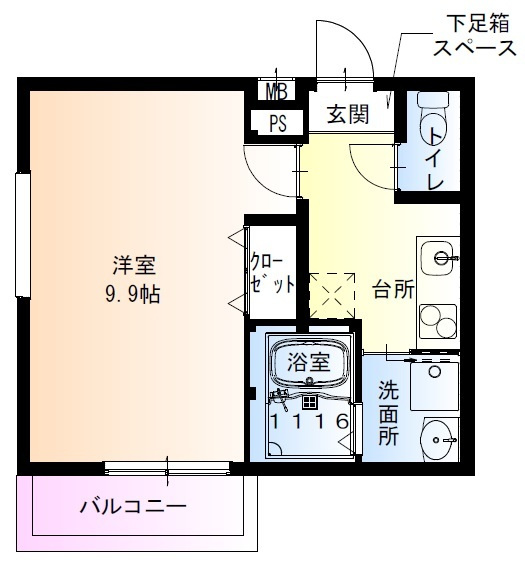 フジパレス杉本町駅西Ⅳ番館の間取り