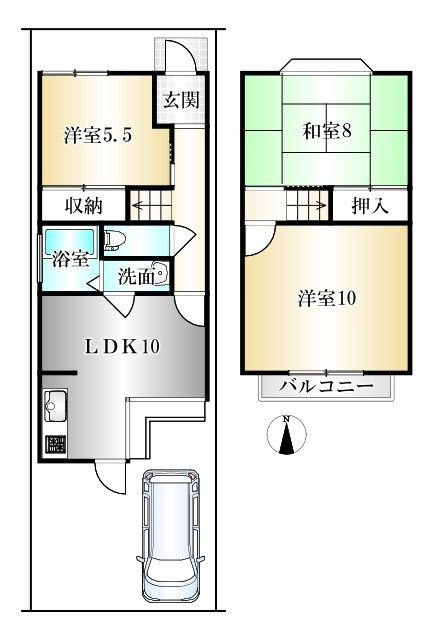 馬場見場走りの間取り