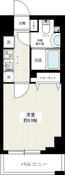 HY's stage 浅草今戸の間取り|間取りです。