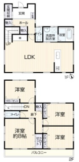【間取り】 | 古河市関戸中古住宅 | 南向きで明るい室内が特徴☆