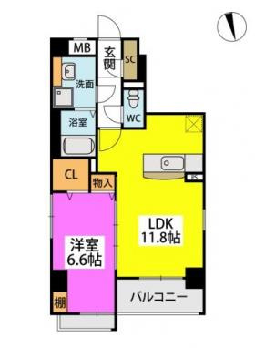 【間取り】 | グランソレイユ井尻駅前