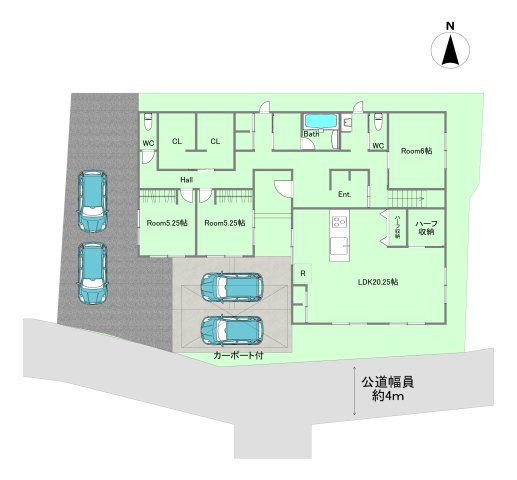 小野市古川町　中古戸建の区画図