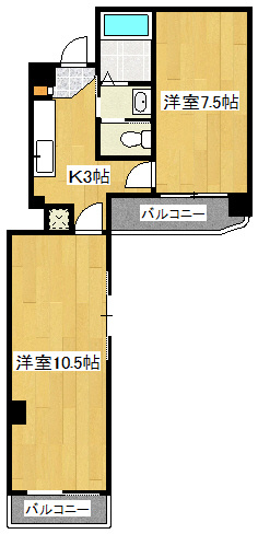 クレール東十条の間取り|2Kの間取りです☆