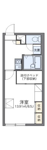 レオパレスグリーンパークの間取り