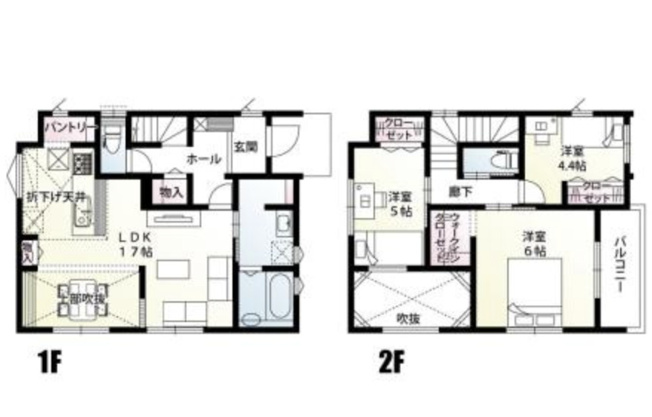 【間取り】 | 東松山市本町1丁目　新築戸建　全6棟　1号棟