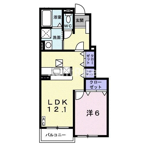 プラシードＡの間取り