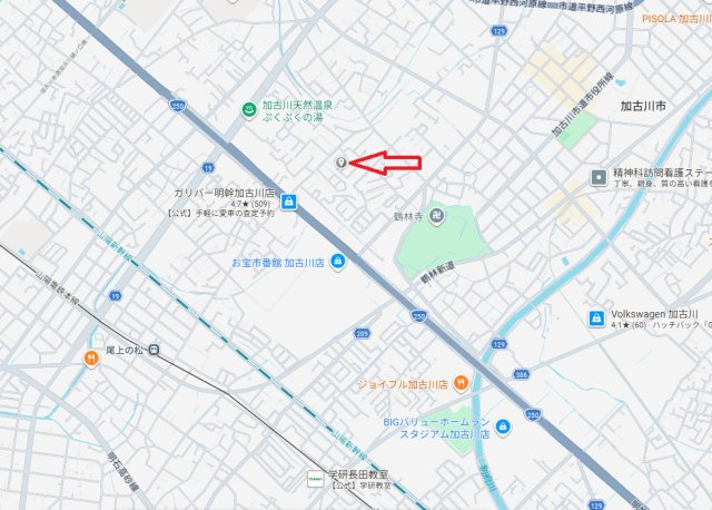加古川市加古川町北在家　中古戸建の地図