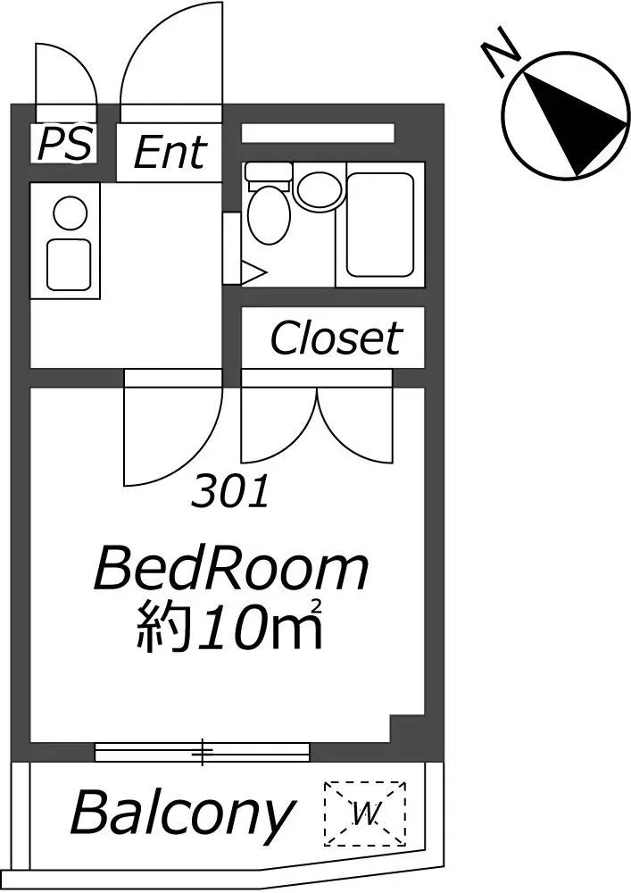 AP340 角田マンション 301の間取り|



