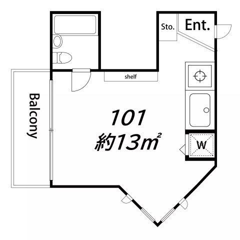 AP105 ルーチェ西新宿 101の間取り|



