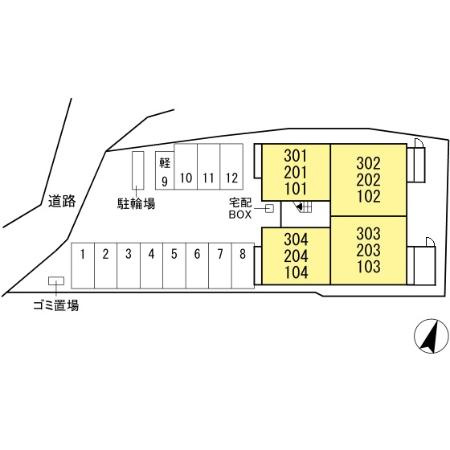 ラ・フィーグ古江東の区画図