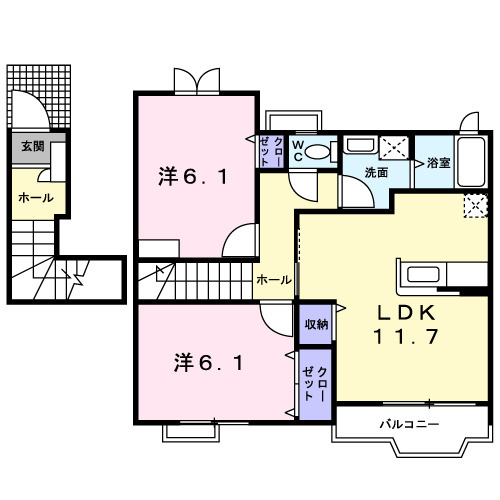 フォレスト・ケイ弐番館の間取り|間取図