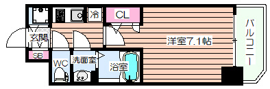 【間取り】 | S-RESIDENCE福島玉川Deux