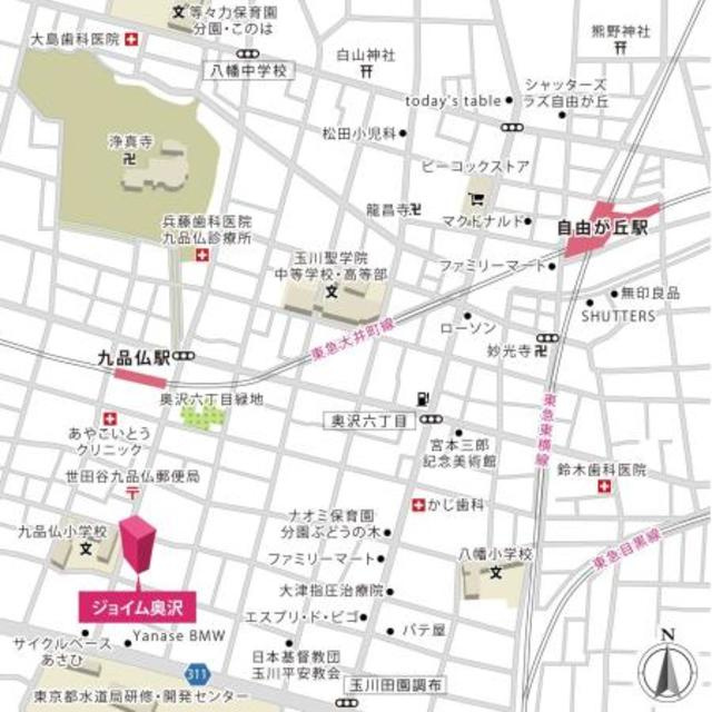 ジョイム奥沢の地図
