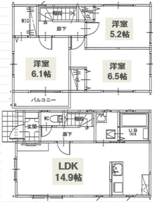 グランソフィア馬場　D -の間取り