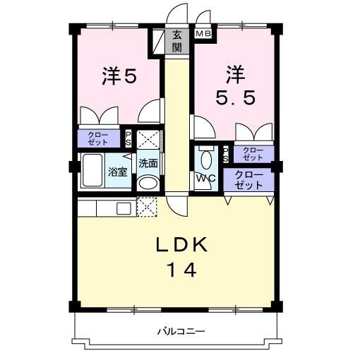 インクルーズハイツの間取り