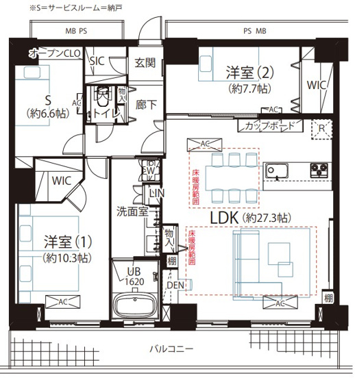 【間取り】 | W Comfort Towers WEST