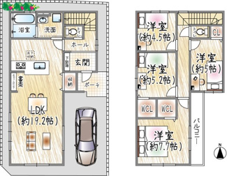 【間取り】 | 豊島北1丁目 | 4号棟