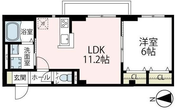 大和市上和田の賃貸マンションの間取り