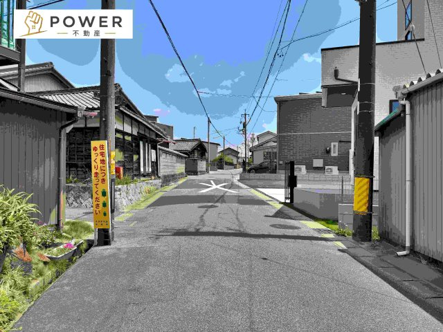 グラファーレ　安城市古井町3期1棟の前面道路含む現地写真|十分な幅が確保されており、車の出し入れもスムーズ。お子様の送り迎えなど、日常の動作も快適に行えます。