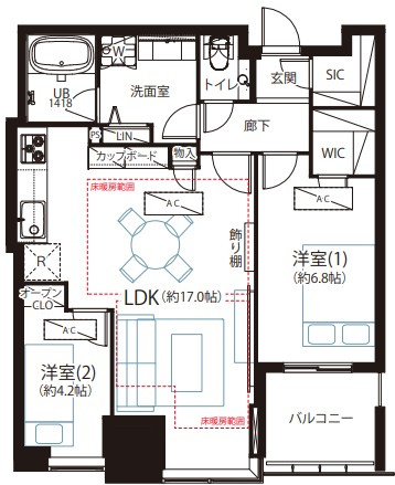 【間取り】 | 大崎ウエストシティタワーズW棟