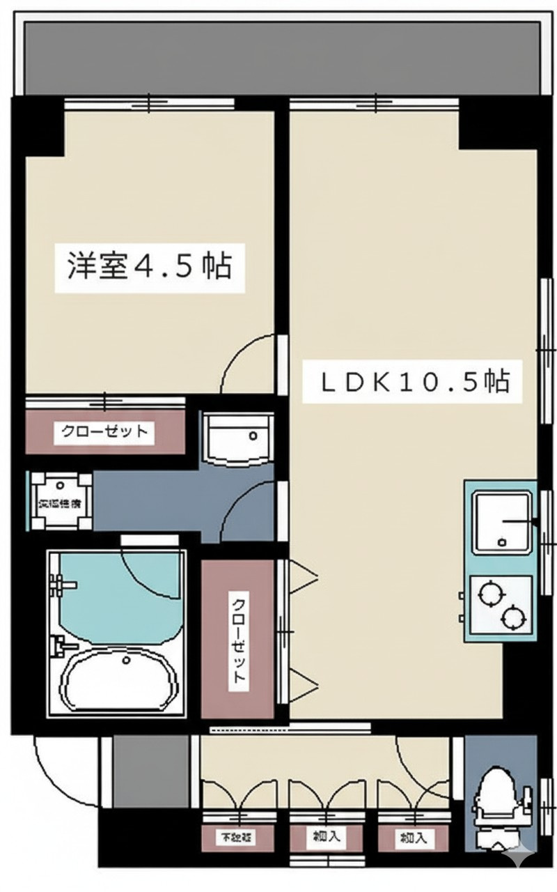 大田区西糀谷４丁目の賃貸マンションの間取り