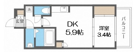 【間取り】 | ラシュレエグゼ夕陽丘