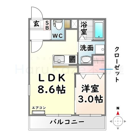【間取り】 | ジュネス豊田【名古屋市賃貸・宅配ボックス】