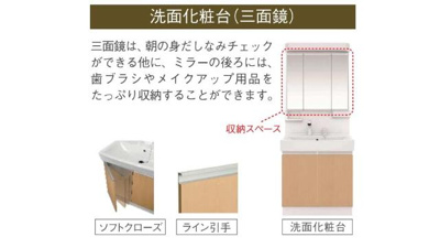 【洗面所】 | グランカーサ　カメリア | 洗髪洗面化粧台（イメージ）