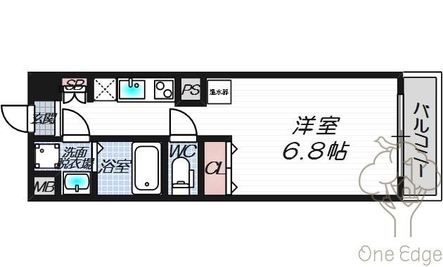 トゥールロワイエ北梅田の間取り