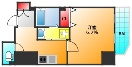 スワンズ江戸堀ウエストパークの間取り|現状有姿