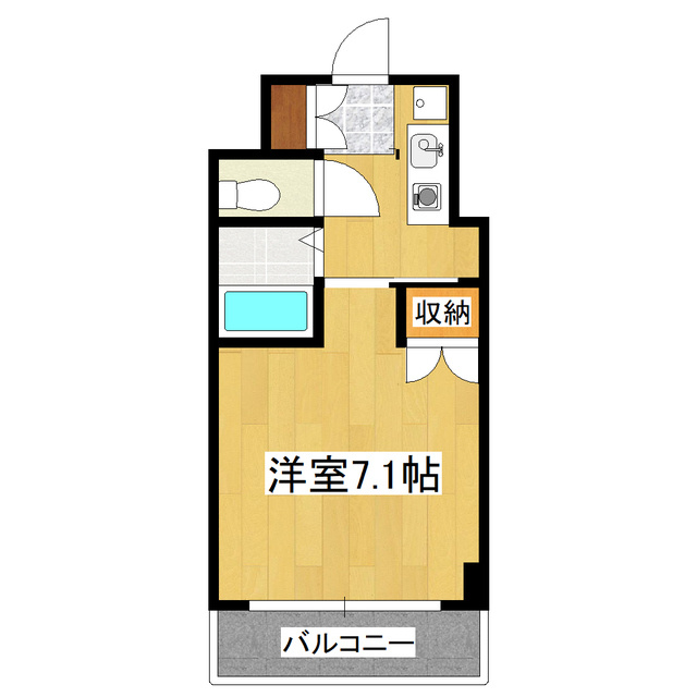 リバティ・ヒルの間取り|★1Kの間取りです☆