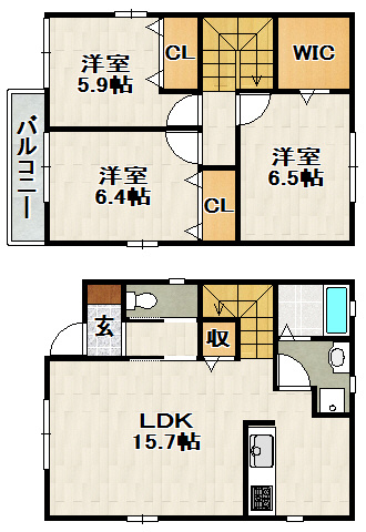 小林1丁目・井上戸建の間取り