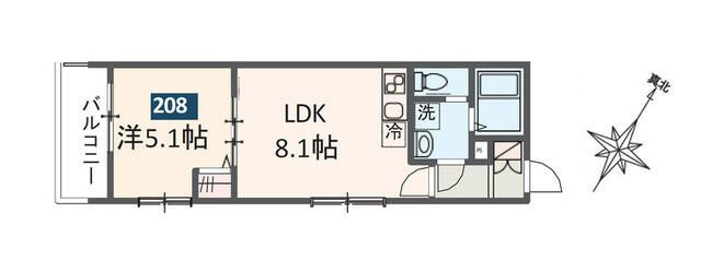 ＭＥＬＤＩＡ京成大和田Ⅱの間取り