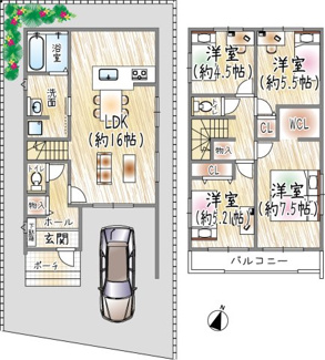 【間取り】 | 安倉中4丁目