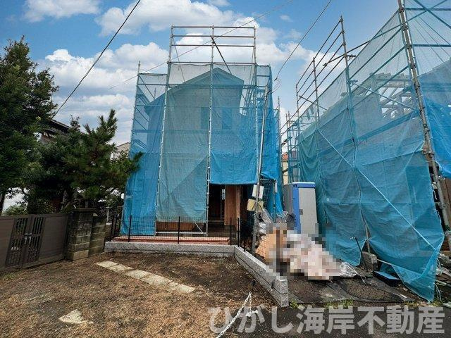 茅ケ崎市常盤町　新築戸建　全3棟の外観|9月8日撮影　建築中　現地外観