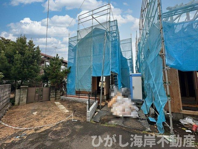 茅ケ崎市常盤町　新築戸建　全3棟の外観|9月8日撮影　建築中　現地外観