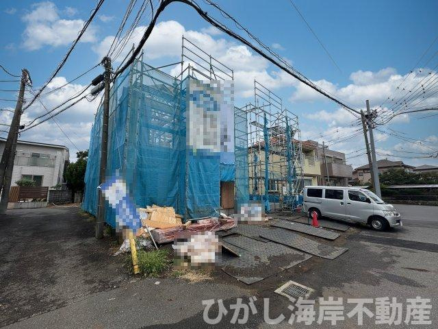 茅ケ崎市常盤町　新築戸建　全3棟の外観|9月8日撮影　建築中　現地外観