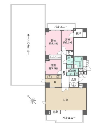パークハウス多摩川南弐番館の間取り|間取り